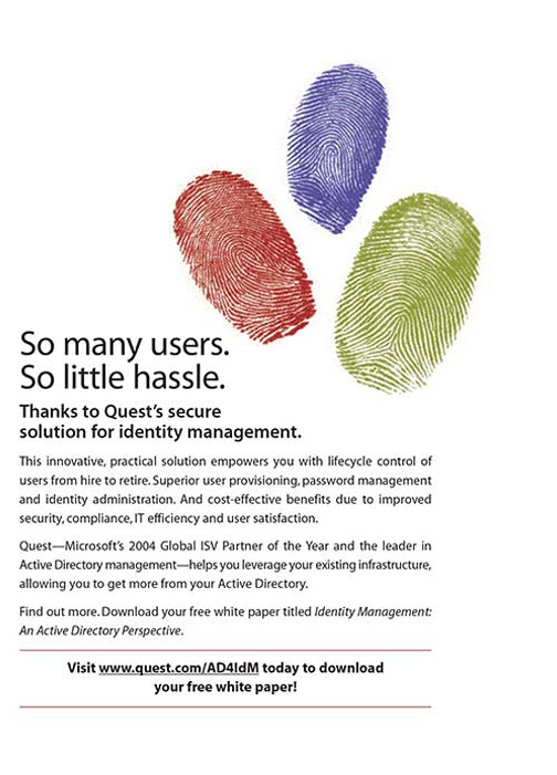 Quest Software Identity Managment ad copy by Monocle Creative